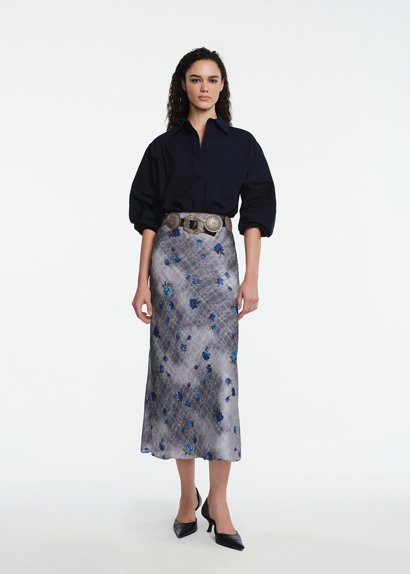 Floral Printed Georgette Sophie Skirt