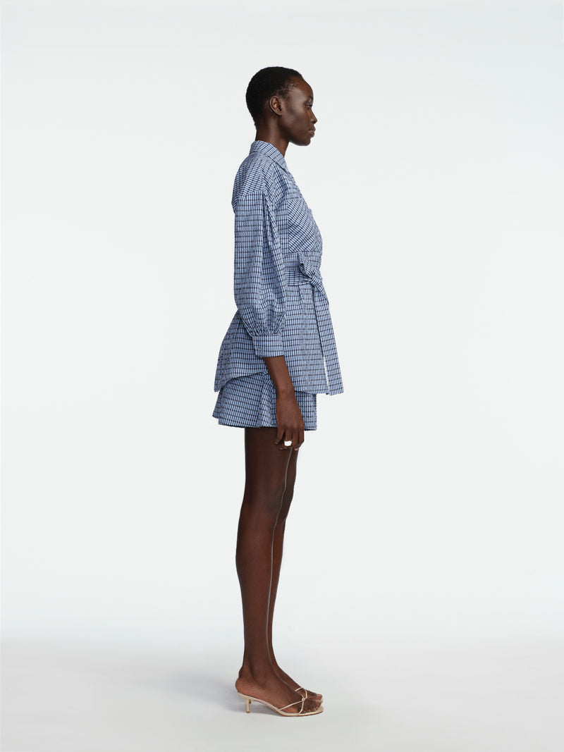 Checked Seersucker Short