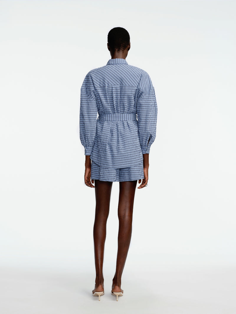 Checked Seersucker Short