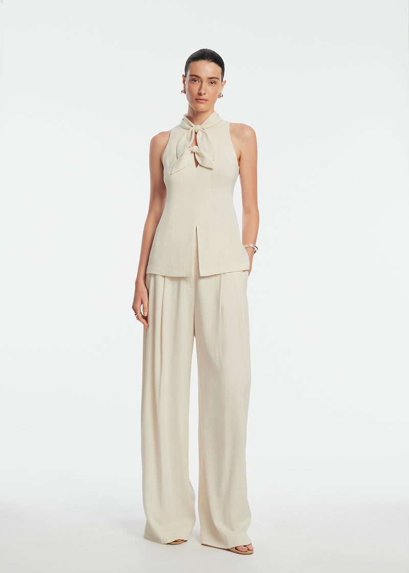 Linen Bow Top
