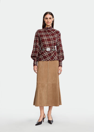 Plaid Gauze Top