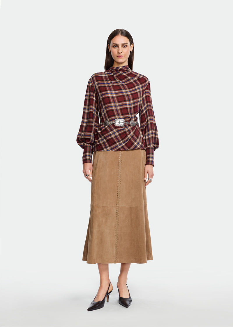 Plaid Gauze Top