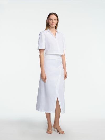 Cotton Poplin Cropped Shirt