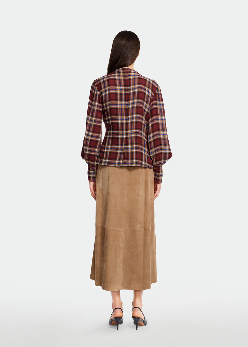 Plaid Gauze Top