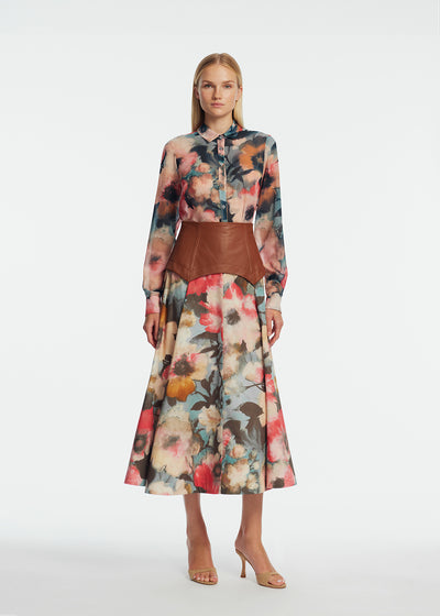 Floral Printed Chiffon Lucy Shirt