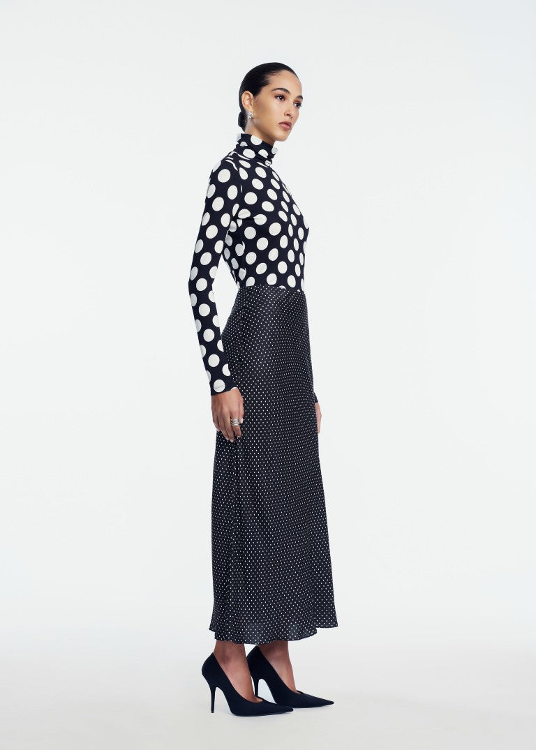Polka Dot Satin Sophie Skirt