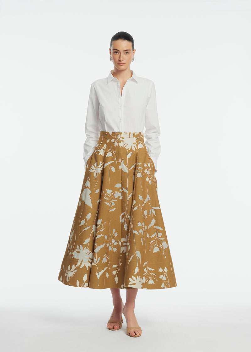 Floral Jacquard Parker Skirt