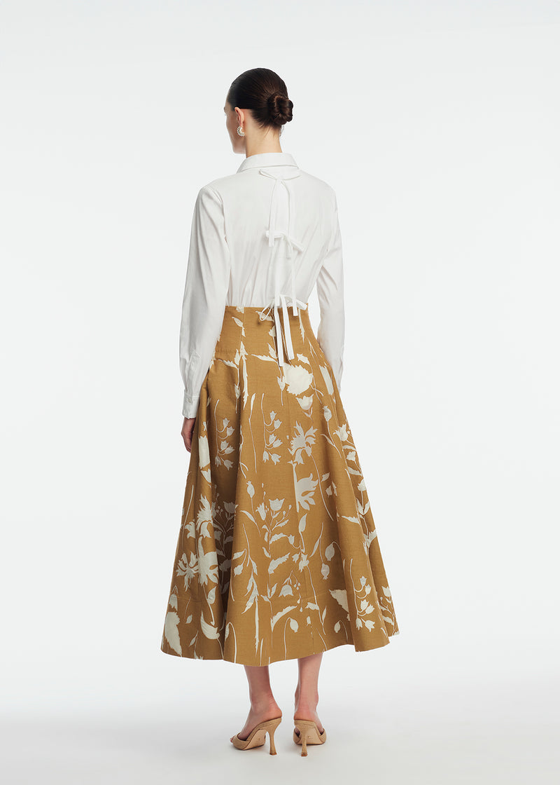 Floral Jacquard Parker Skirt