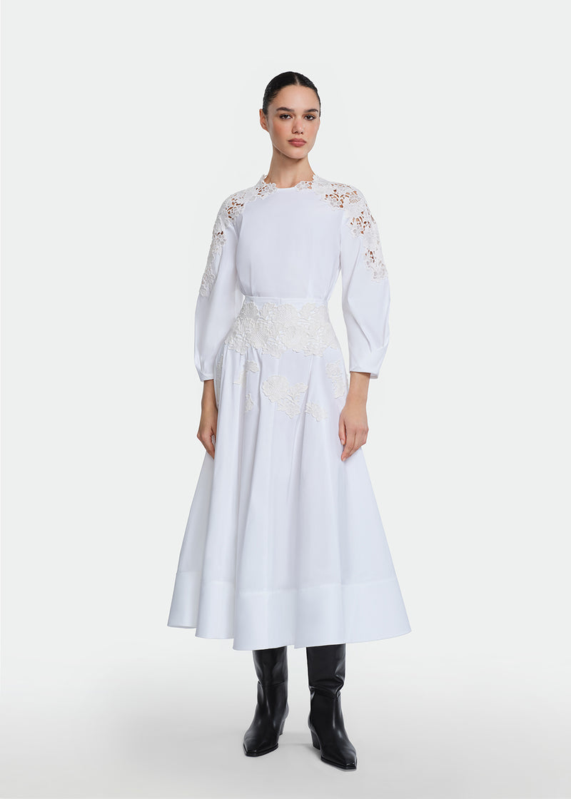 Macrame Lace Detail Parker Skirt