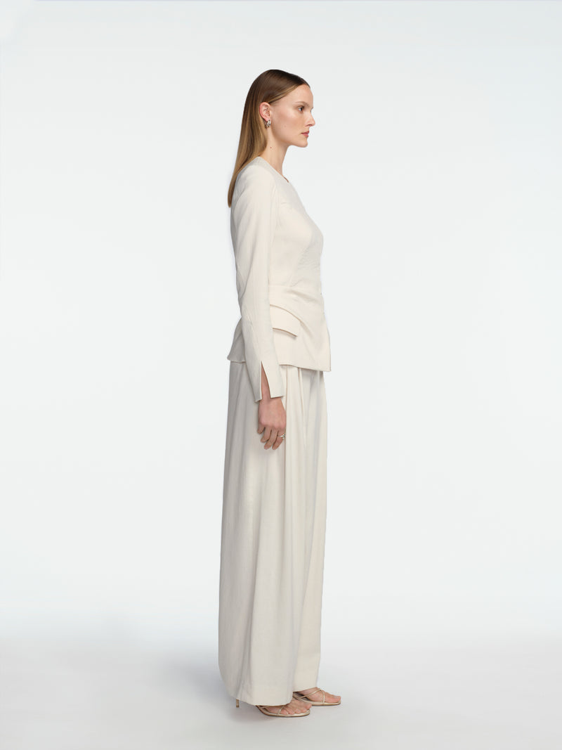 Linen Tucked Jacket