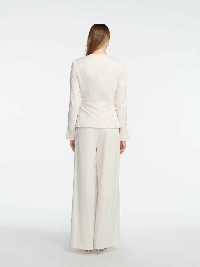 Linen Tucked Jacket