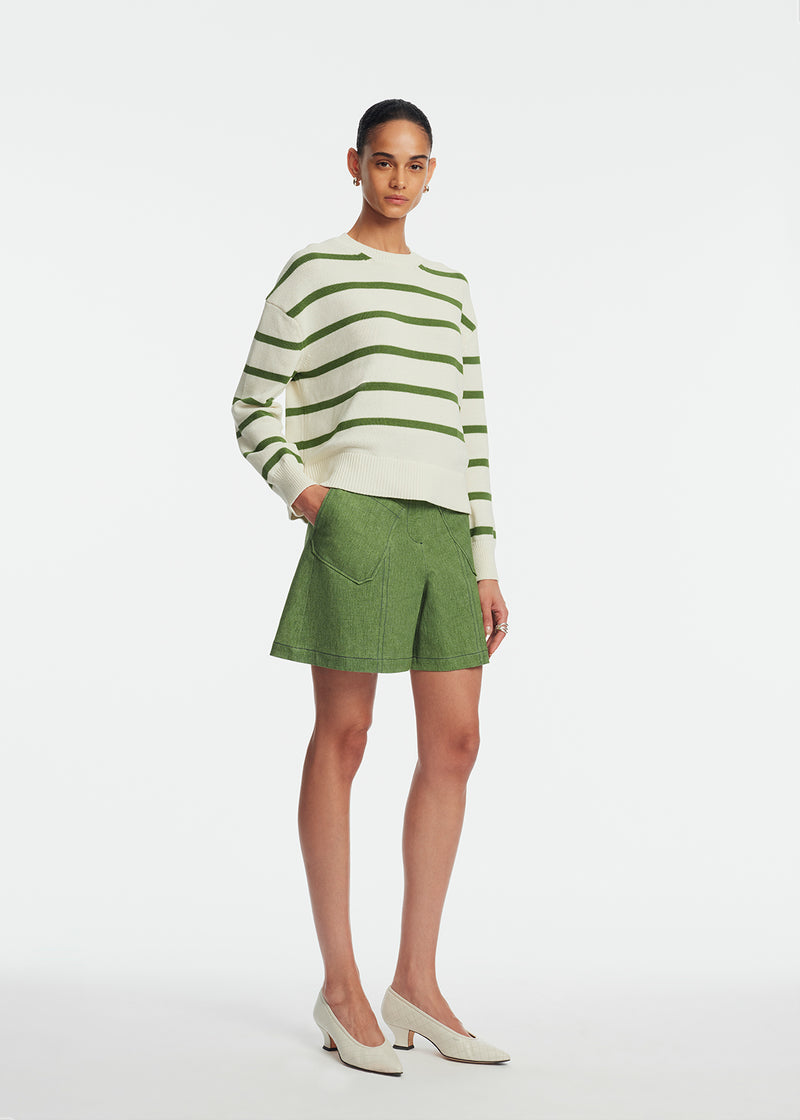 Striped Knit Crewneck