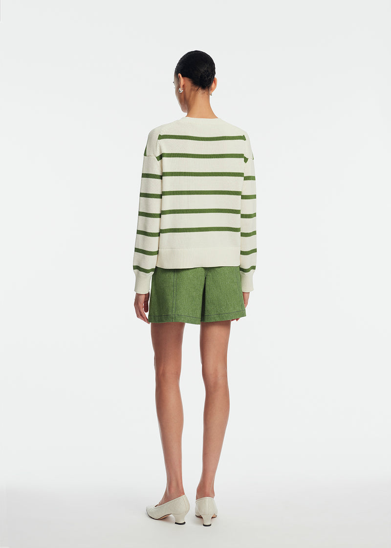 Striped Knit Crewneck