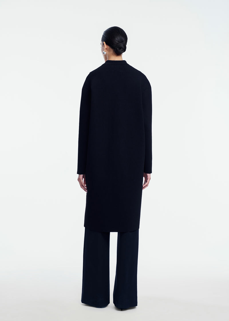 Velvet Jacquard Knit Coat