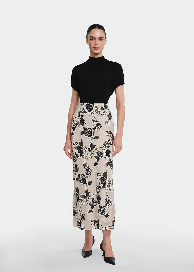 Floral Cut Chiffon Sophie Skirt