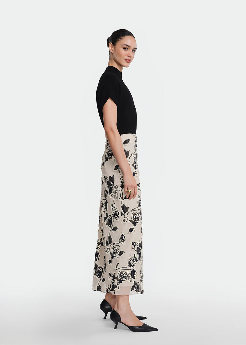 Floral Cut Chiffon Sophie Skirt
