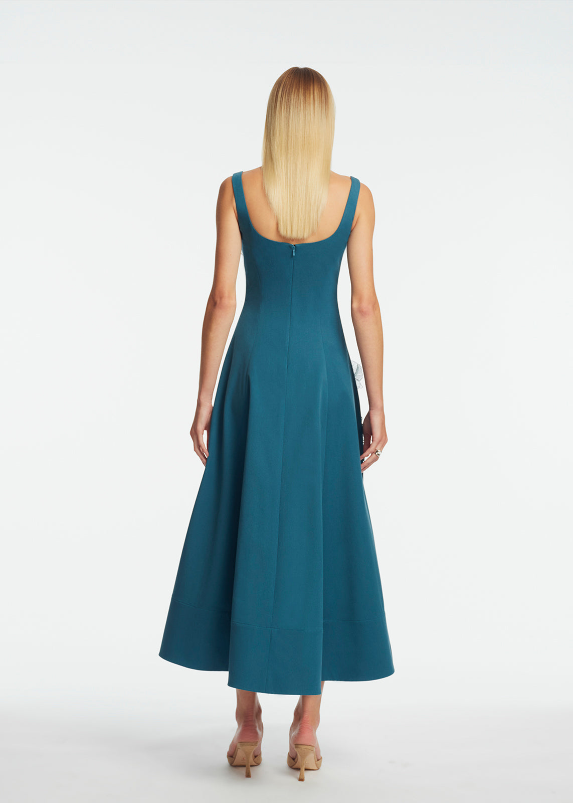 Peony Embroidered Stretch Cotton Full Dress – Lela Rose