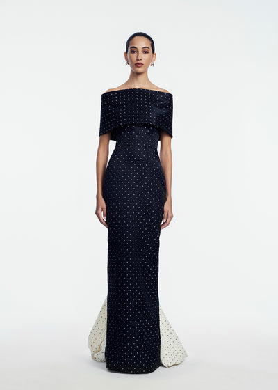 Polka Dot Jacquard Cape
