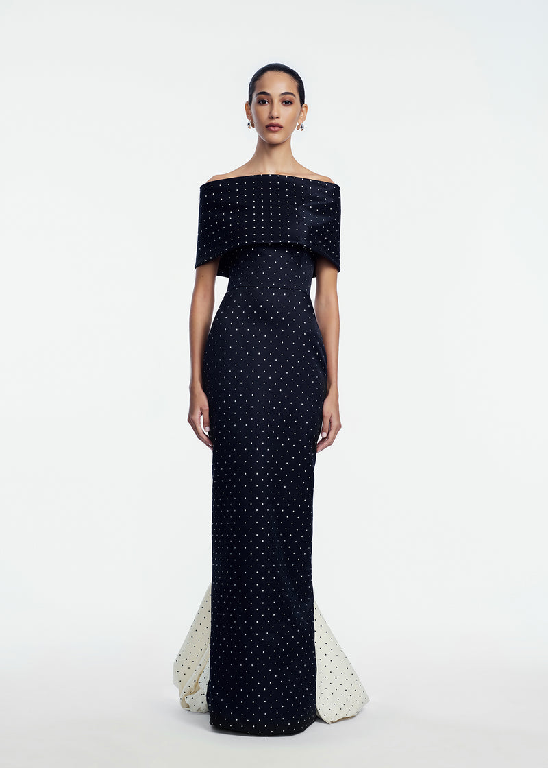Polka Dot Jacquard Cape