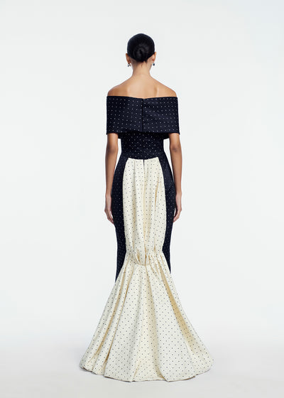 Polka Dot Jacquard Cape