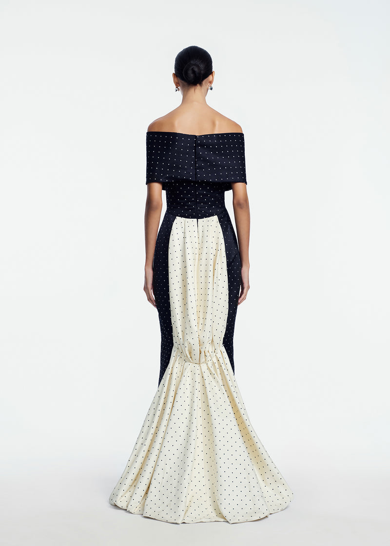Polka Dot Jacquard Cape