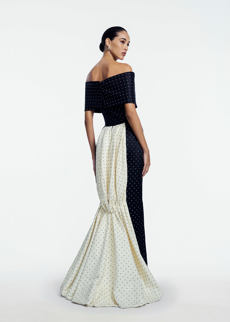 Polka Dot Jacquard Cape