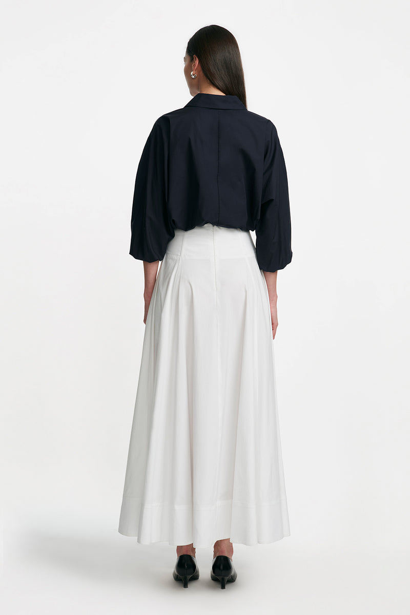 Cotton Poplin Long Sleeve Top