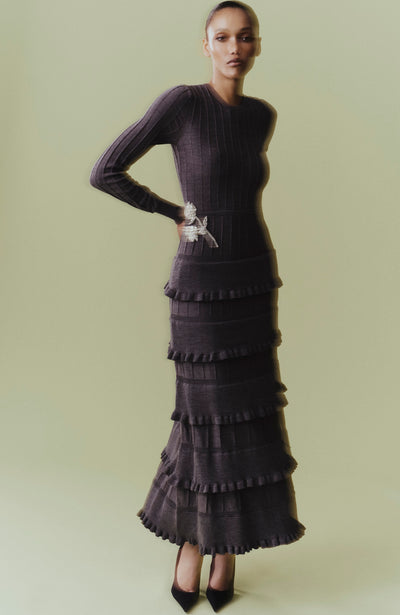 Melange Knit Piper Dress