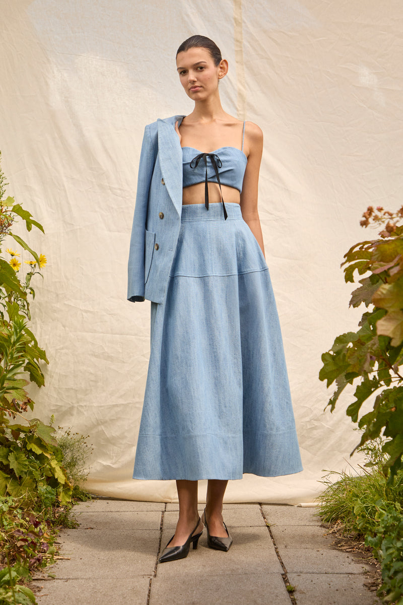 Denim A-Line Skirt Light Denim / 20 / S261636 Denim A-Line Skirt Light Denim / 20 / S261636