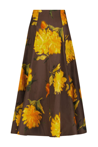 Floral Printed Cotton Parker Skirt