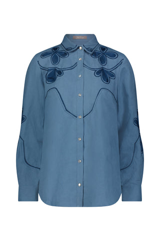 Thread Loop Embroidery Shirt