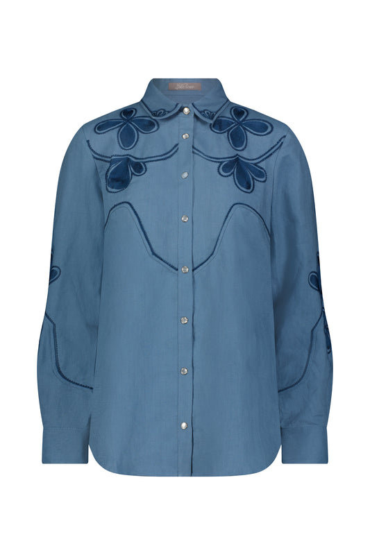 Thread Loop Embroidery Shirt