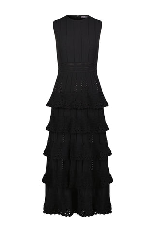 Crochet Ruffle Knit Sleeveless Piper Dress