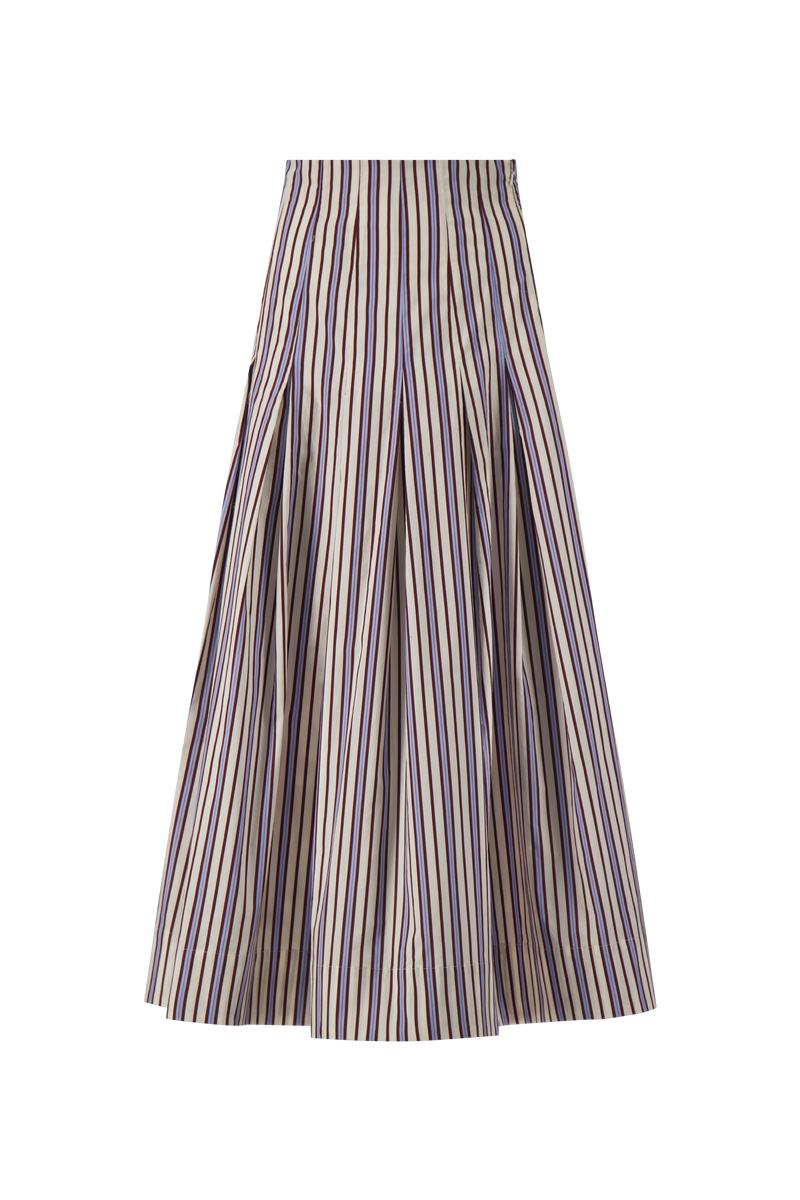 Striped Cotton Full Skirt