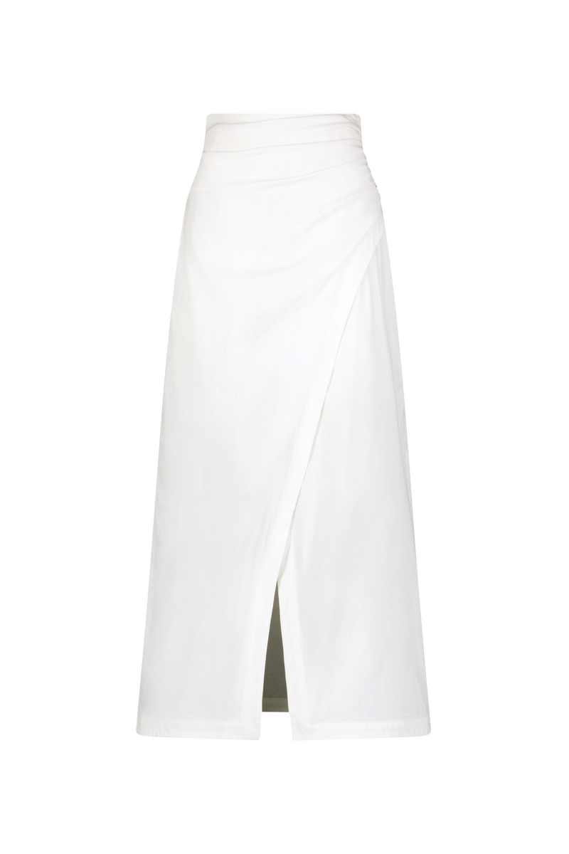Cotton Poplin Wrap Skirt