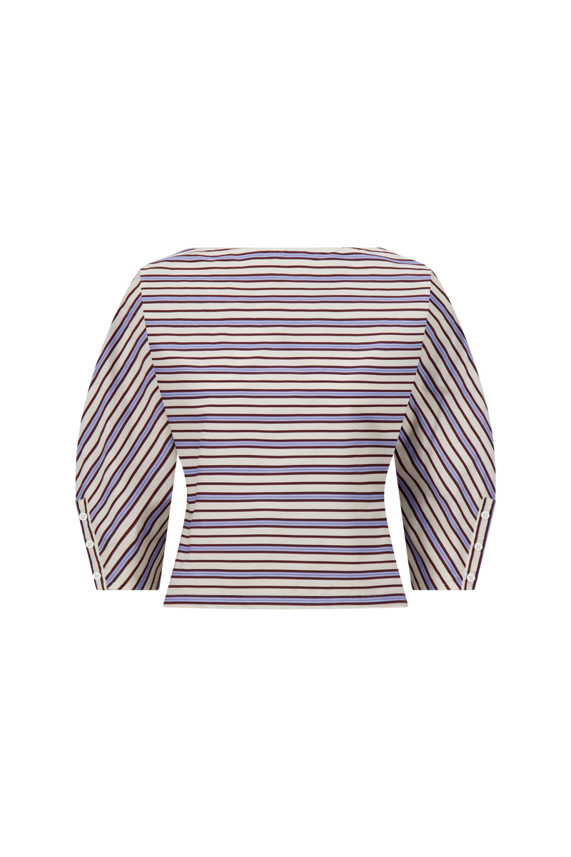 Striped Cotton Dolman Sleeve Top
