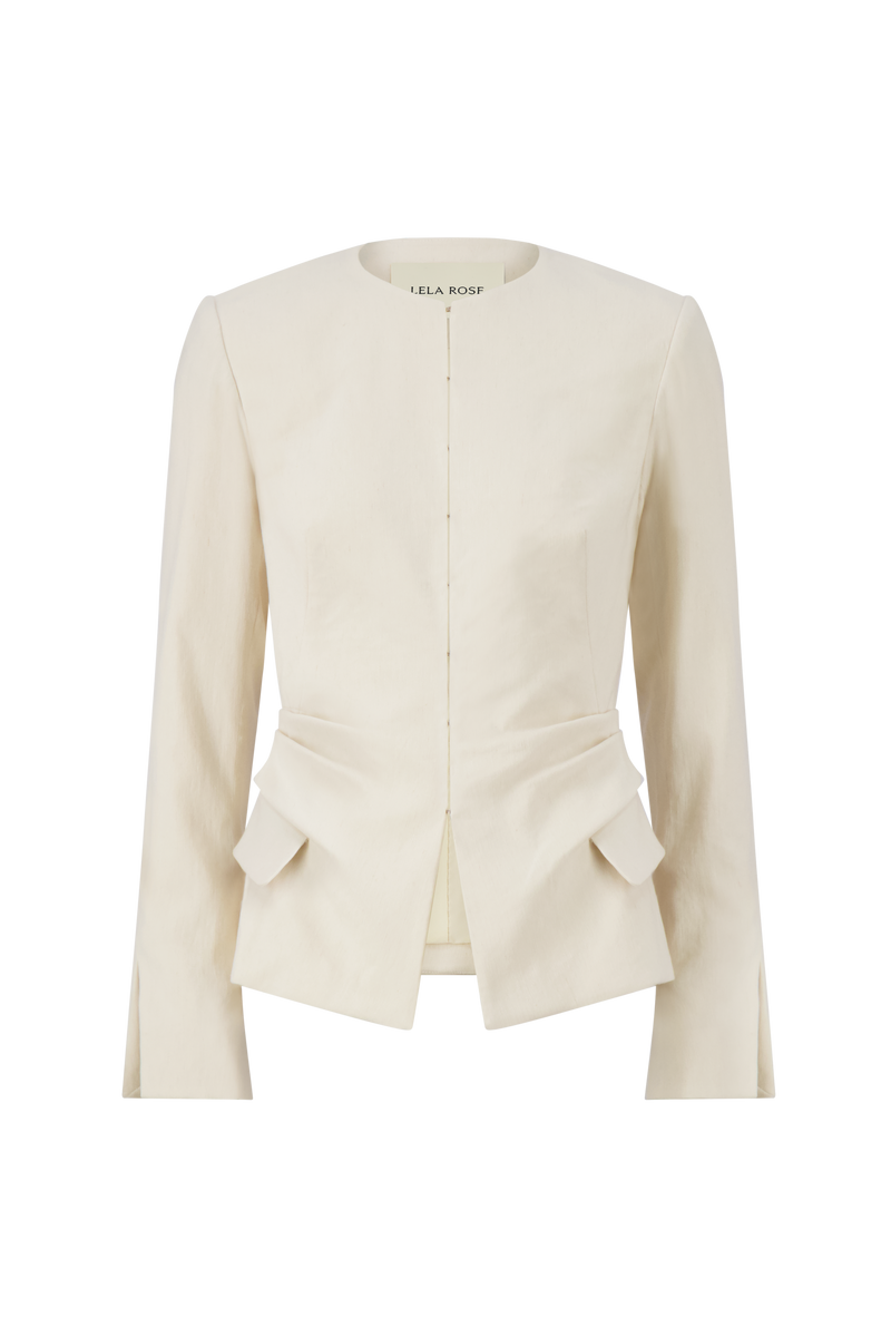 Linen Tucked Jacket
