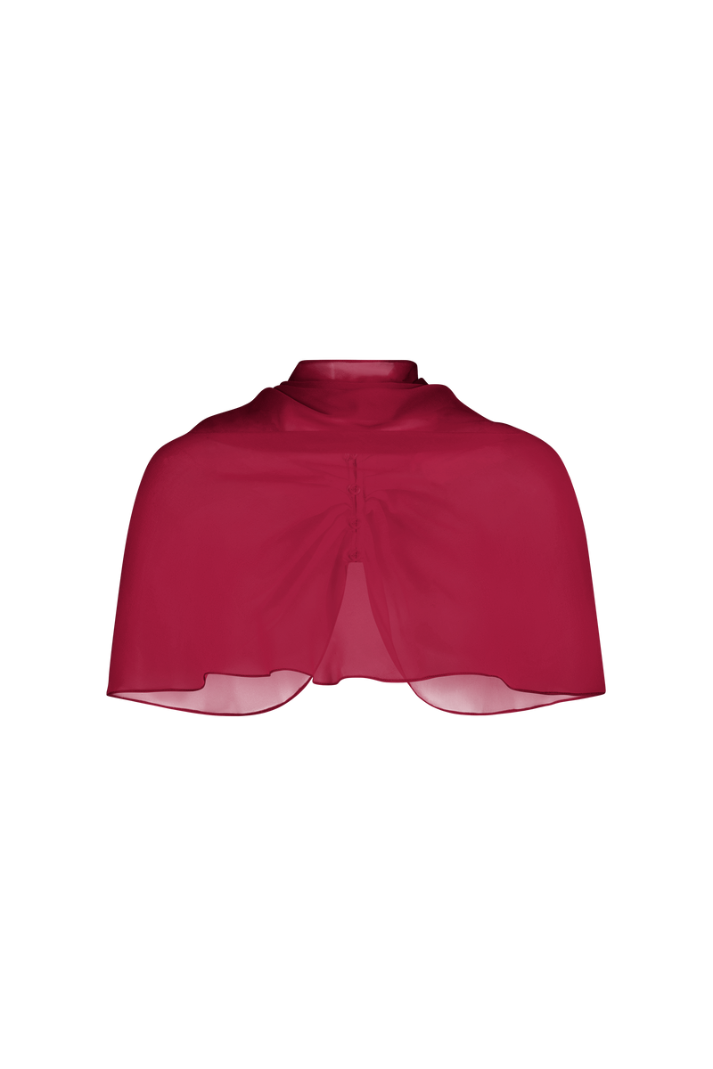 Silk Chiffon Capelet