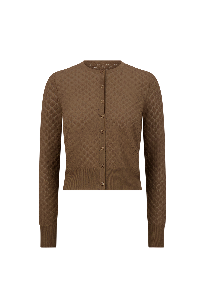 Pointelle Knit Cardigan