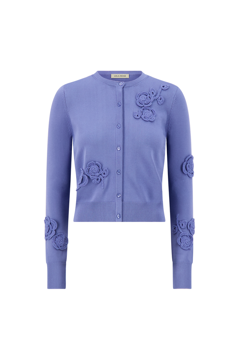 Crochet Applique Knit Cardigan – Lela Rose