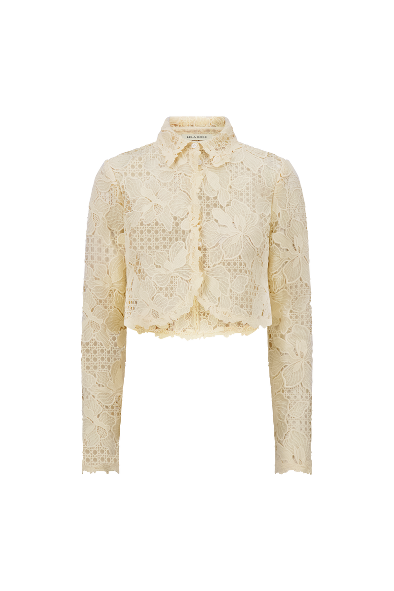 Lattice Guipure Lace Jacket