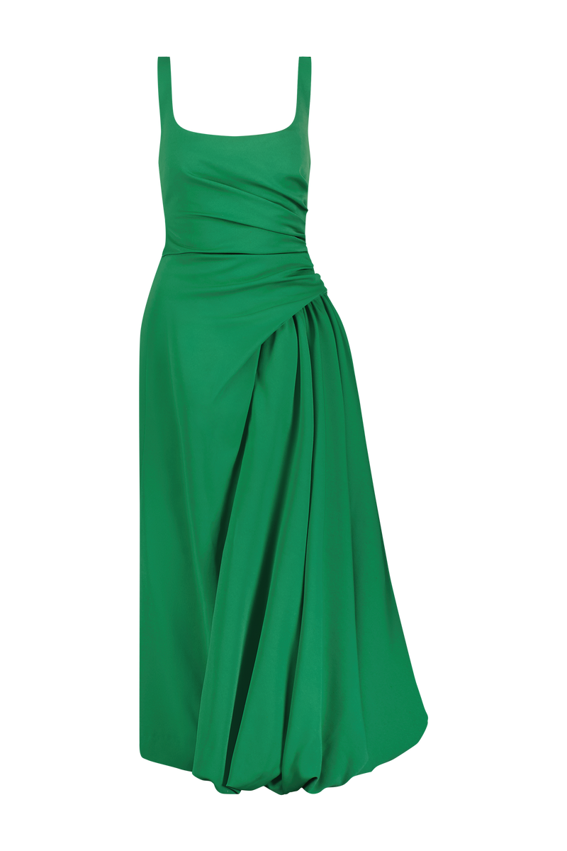 Faille Scoop Neck Bubble Dress