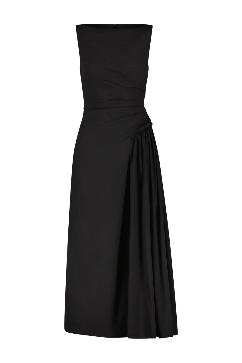 Cotton Poplin Asymmetrical Flounce Dress – Lela Rose