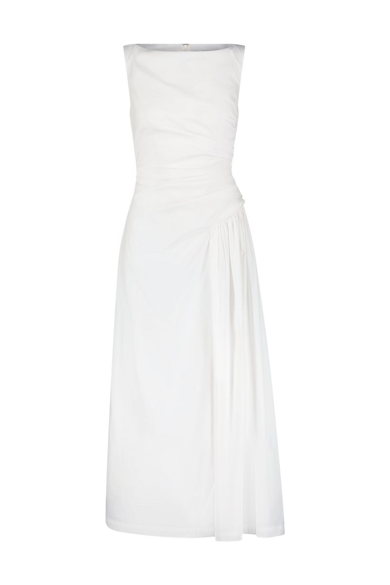 Cotton Poplin Asymmetrical Flounce Dress Lela Rose Cotton Poplin Asymmetrical Flounce Dress Lela Rose