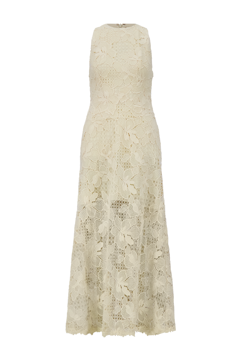 chinese dress ladies Vérane pink guipure-lace midi dress main image 0