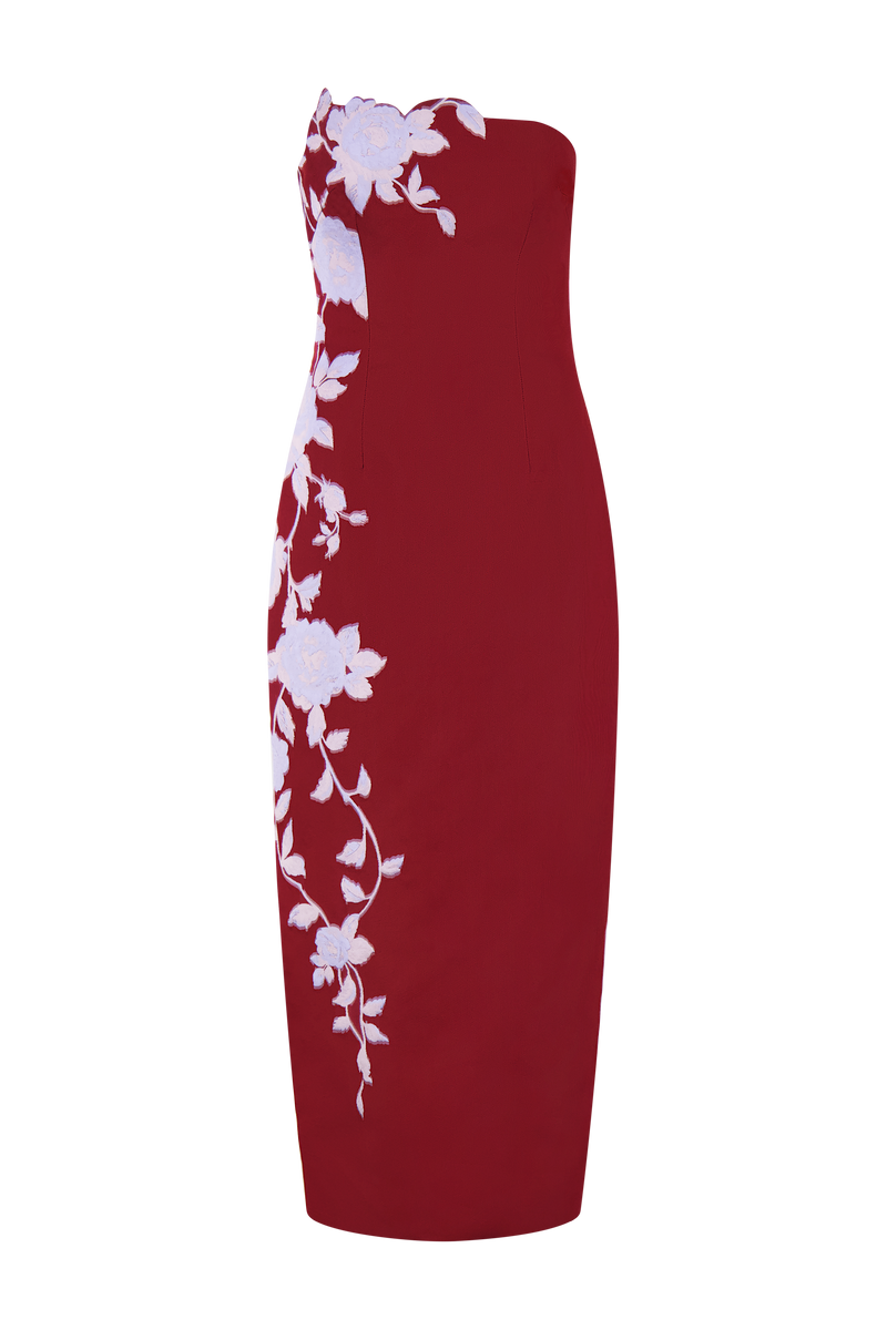 Rose Fil Coupe Strapless Dress – Lela Rose