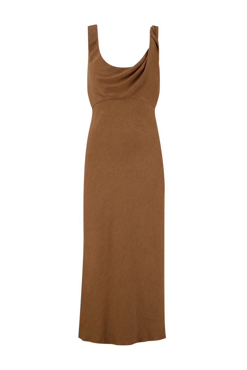 Linen Twist Detail Dress