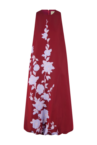 Rose Fil Coupe Bubble Hem Dress