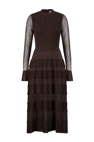 Ruffle Detail Knit Piper Dress