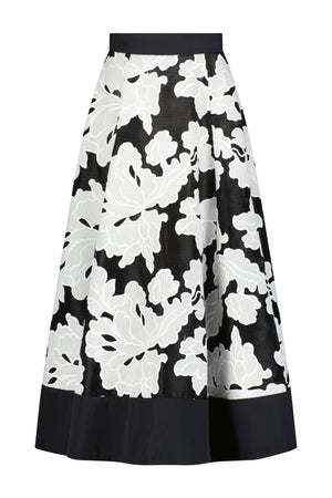 Floral Embroidered Lace Full Skirt